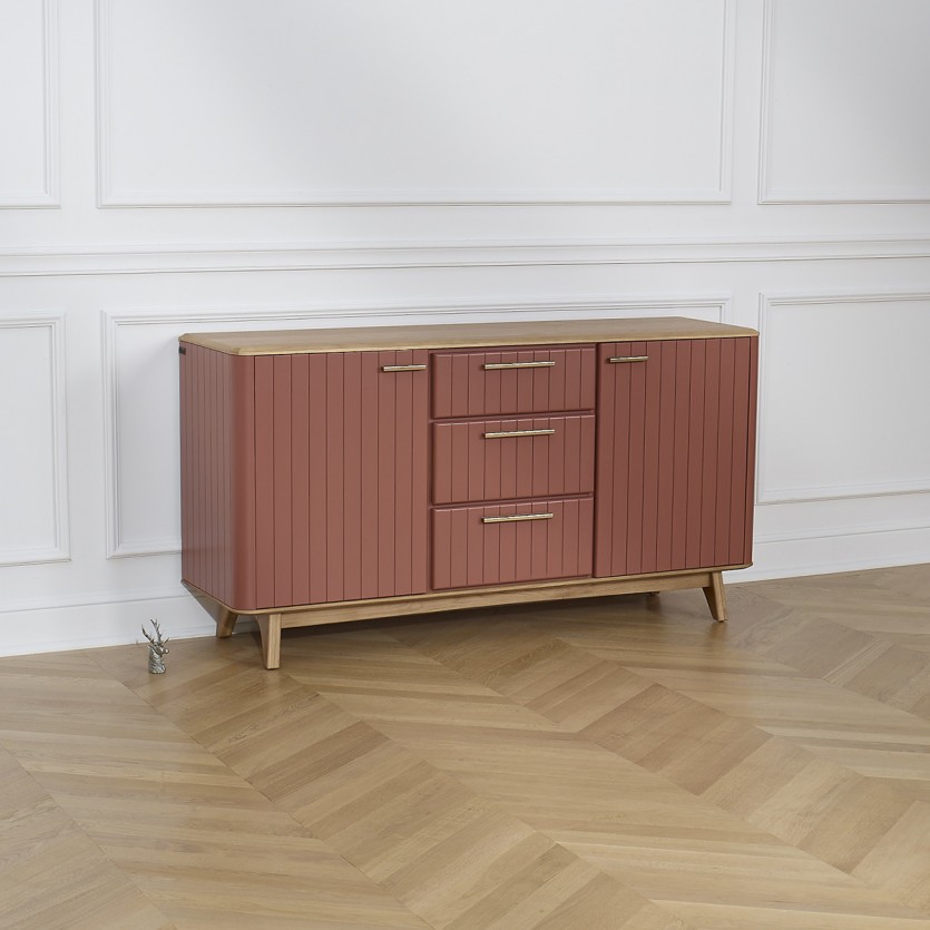 JOËL - Dining room buffet, modern style, in oak 160 cm Gray