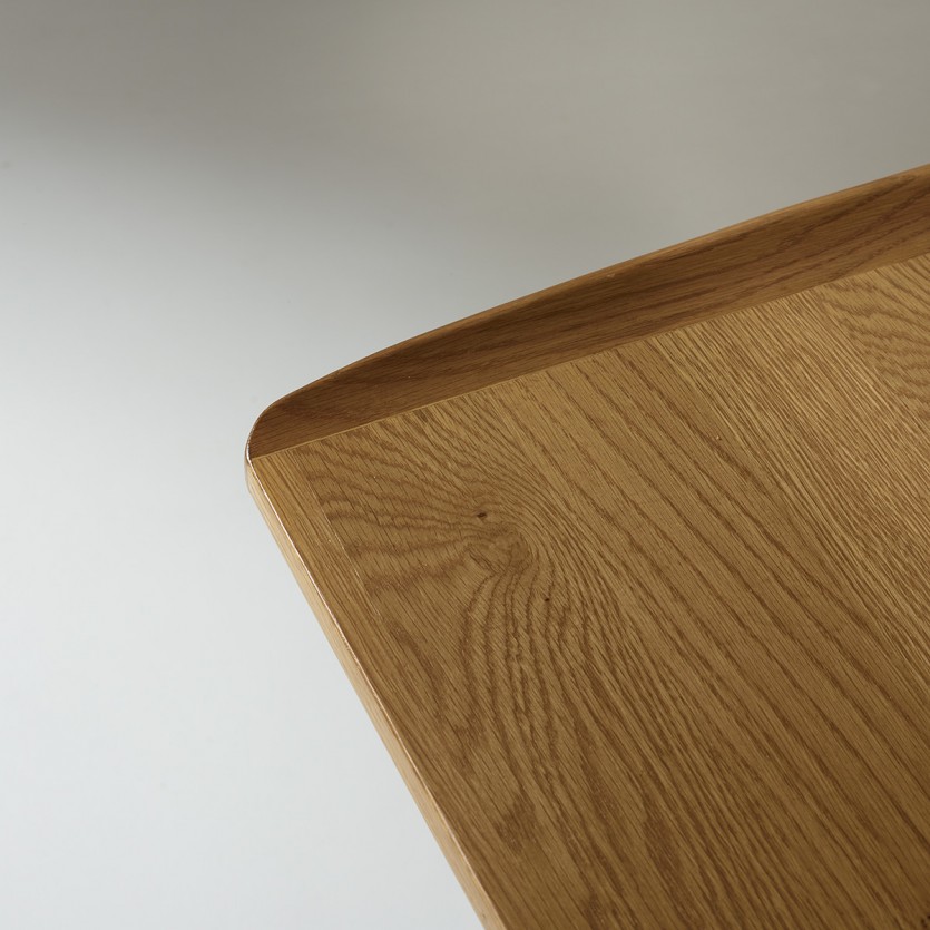 Eettafel met verlengstuk DALHIA - Scandinavische stijl in eikenhout, 6/8 personen, FSC®-gecertificeerd hout