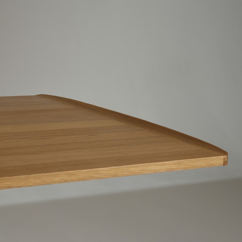Eettafel met verlengstuk DALHIA - Scandinavische stijl in eikenhout, 6/8 personen, FSC®-gecertificeerd hout