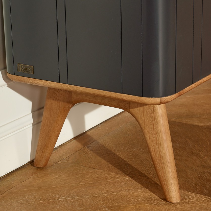 KYOTO - Buffet style contemporain, plateau en chêne, 4 portes, bois certifié FSC®