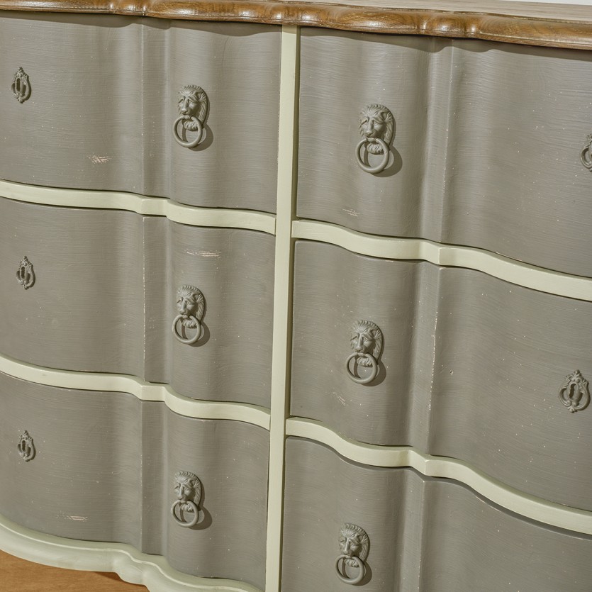GOODMOON - Commode en bois style shabby chic, 6 tiroirs, bois certifié FSC®
