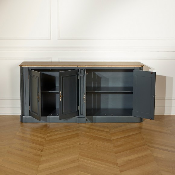ARTHEMISE – Shabby chic style dining room sideboard in solid wood, 4 doors, FSC® certified wood