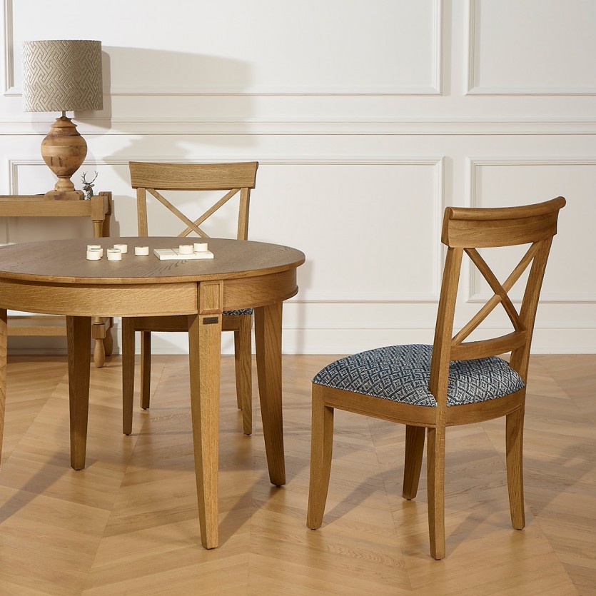 PORT ROYAL - Esszimmerstühle im Shabby-Chic-Stil aus Eiche, 2er-Set