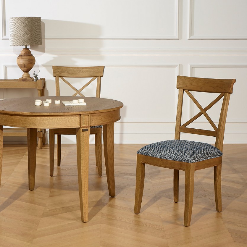 PORT ROYAL - Esszimmerstühle im Shabby-Chic-Stil aus Eiche, 2er-Set