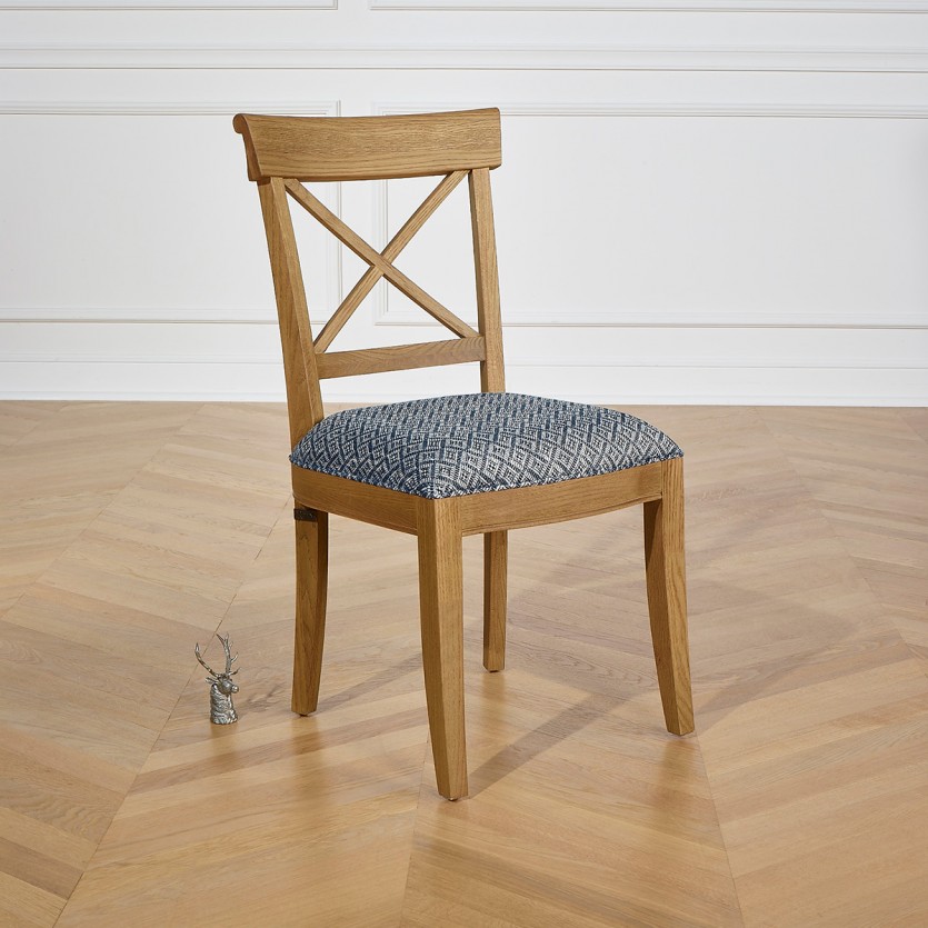 PORT ROYAL - Esszimmerstühle im Shabby-Chic-Stil aus Eiche, 2er-Set