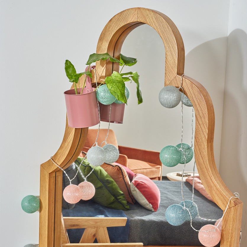 Arched mirror MANOSQUE - Romantic style in natural oak