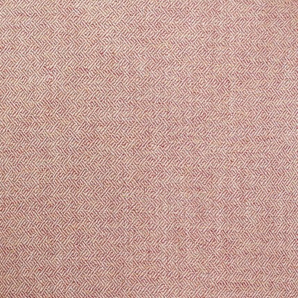 ALEXANDRE - Fauteuil style shabby chic en bois et tissu motif chevron rouge, 1 place