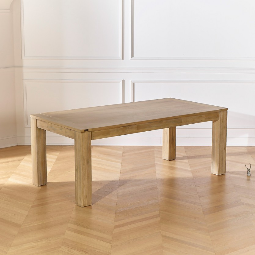Table à manger extensible ENZO - Style contemporain, allonge papillon, 8/10 couverts