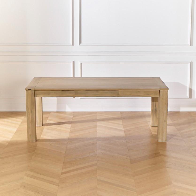 Mesa de comedor extensible ENZO - Estilo contemporáneo, extensión tipo mariposa, 8/10 comensales