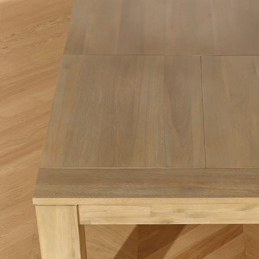 Table à manger extensible ENZO - Style contemporain, allonge papillon, 8/10 couverts