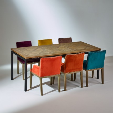 table style industriel chêne métal robin des bois