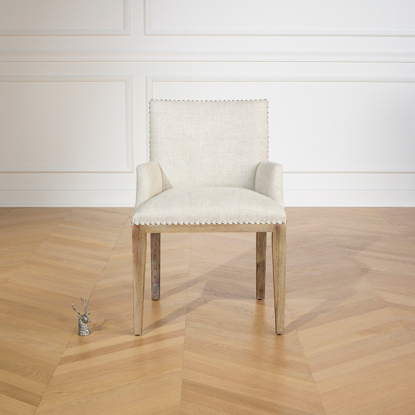 IANA- Cadeira de jantar estilo moderno em madeira maciça, madeira certificada FSC®, 1 lugar