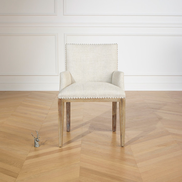 IANA- Cadeira de jantar estilo moderno em madeira maciça, madeira certificada FSC®, 1 lugar