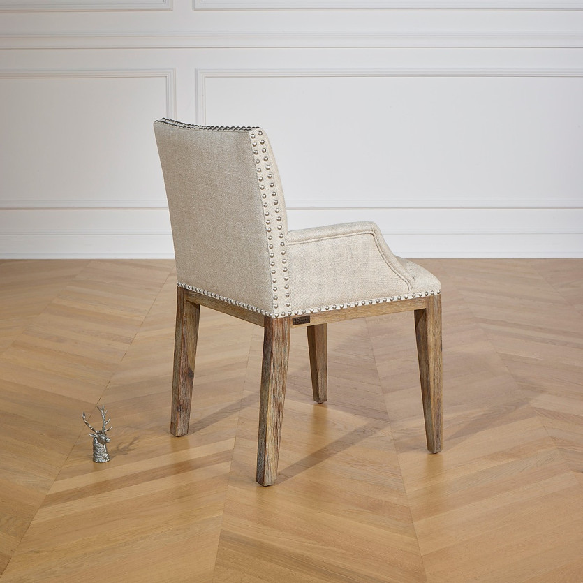 IANA- Cadeira de jantar estilo moderno em madeira maciça, madeira certificada FSC®, 1 lugar