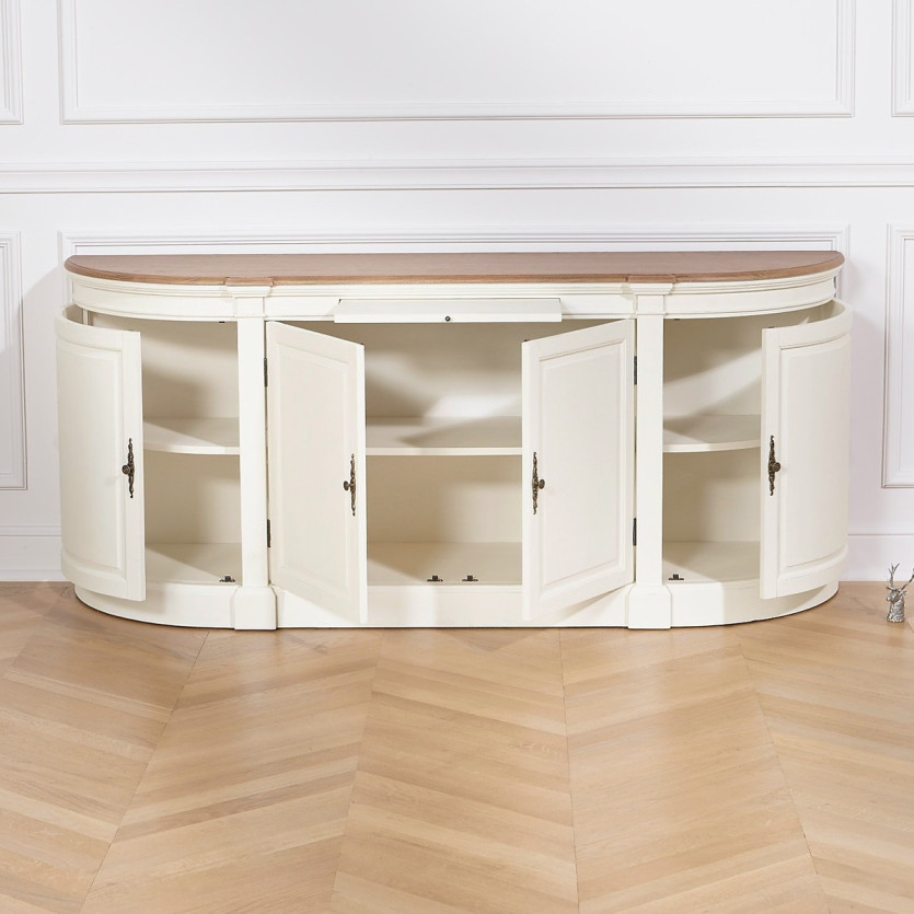 JOSEPHINE - Buffet da sala da pranzo romantico, 4 ante, legno certificato FSC®