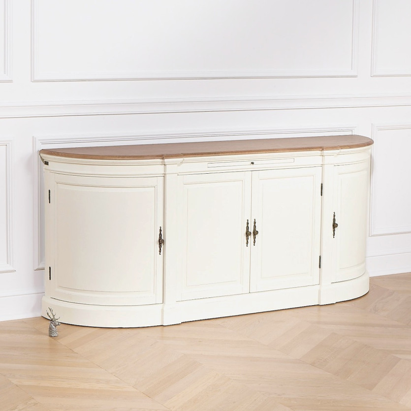 JOSEPHINE - Aparador de comedor romántico, 4 puertas, madera certificada FSC®