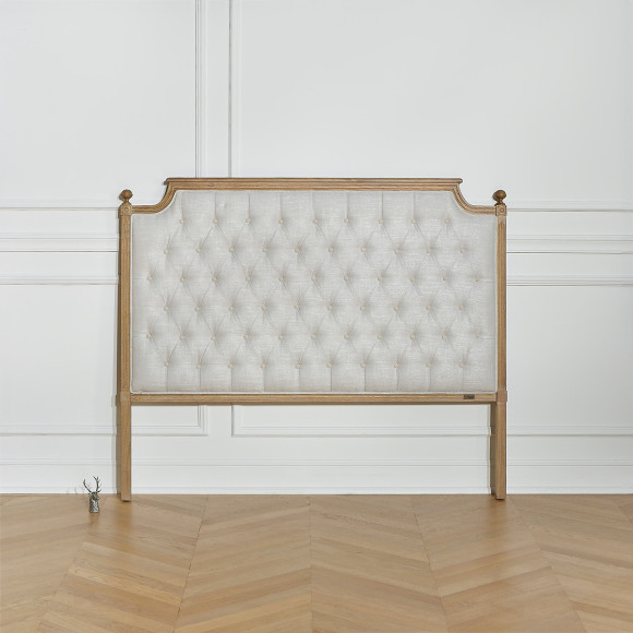 VENICE - Tête de lit capitonnée style shabby chic, tissu anti-feu ,150 cm