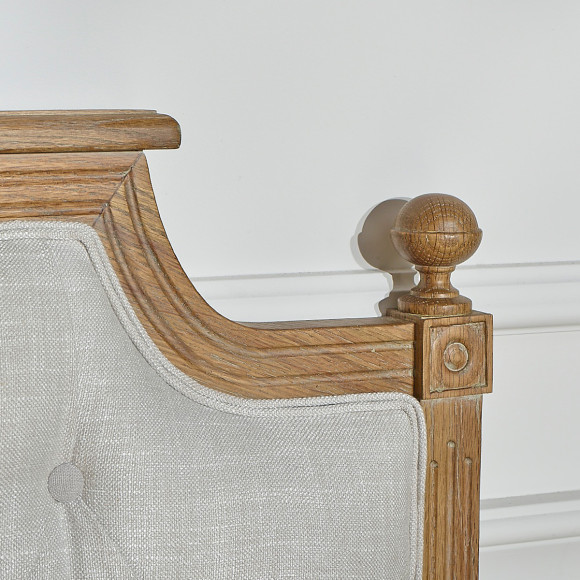 VENICE - Tête de lit capitonnée style shabby chic, tissu anti-feu ,150 cm