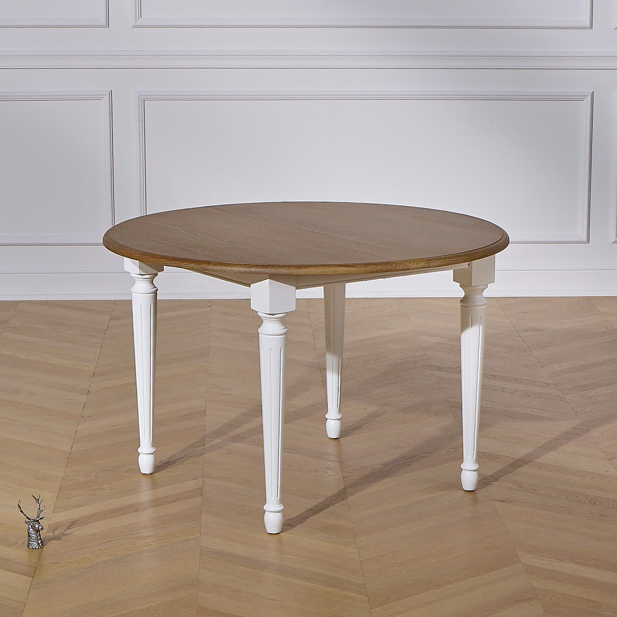 Tavolino Arlington - Bianco E Rovere, 105x47x40.5 Cm, Con Ripiano Inferiore, Legno Ingegnerizzato - Foto 4