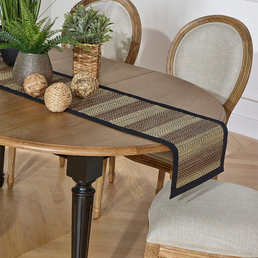 Uitschuifbare ronde tafel ARLINGTON - Romantische stijl, eiken blad, 4/6 personen, FSC® gecertificeerd hout