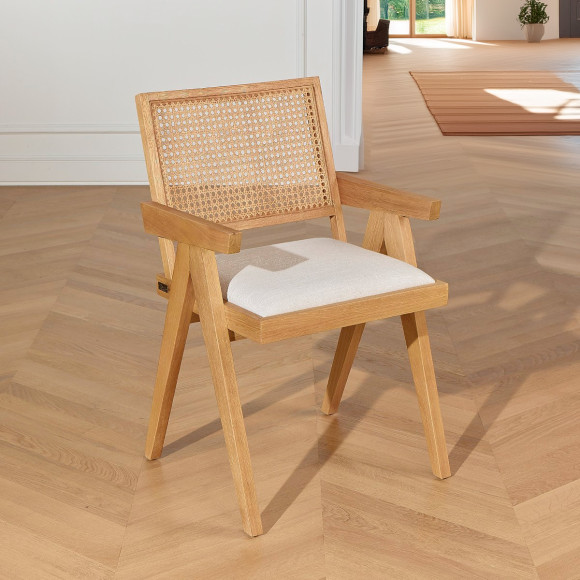 CAPORAL - Poltrona de estilo moderno em madeira maciça e tecido antichama, 1 lugar