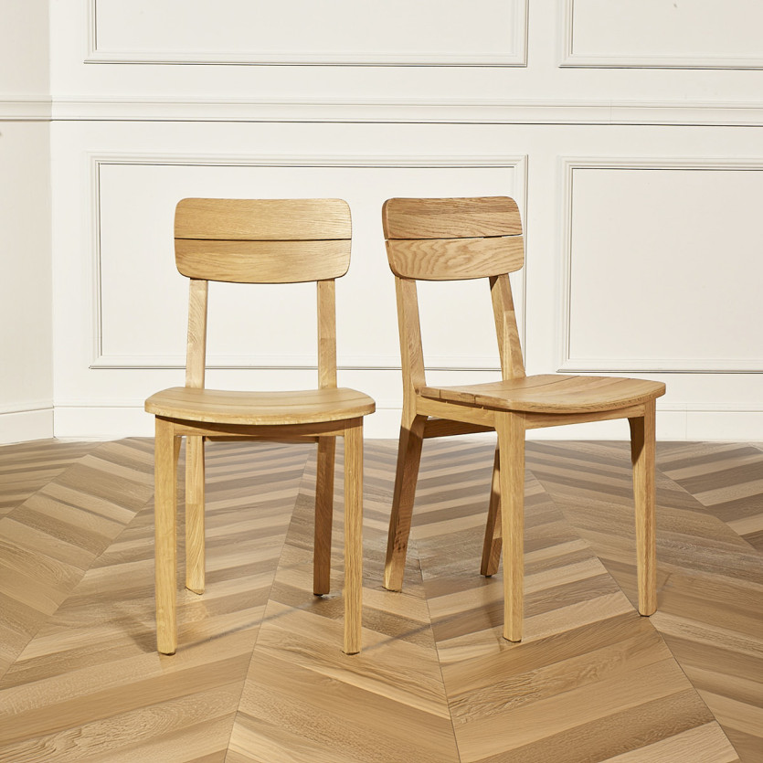 LUCIENNE - Sedie stile moderno in legno massello, set di 2