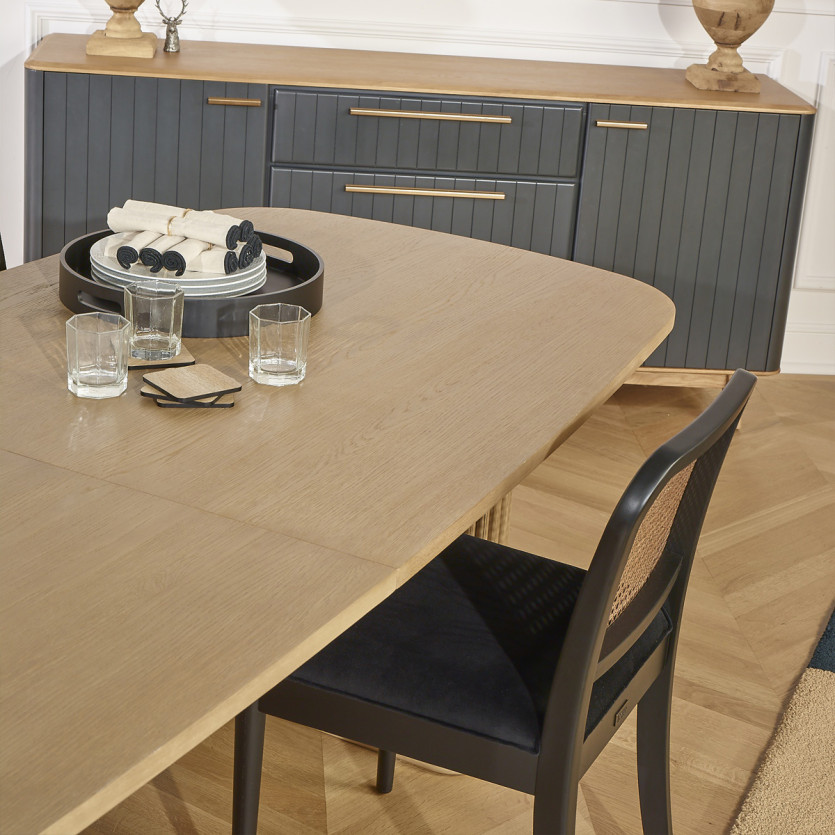 Table à manger ARTHUR - Style contemporain en chêne, 10 couverts, bois certifié FSC®