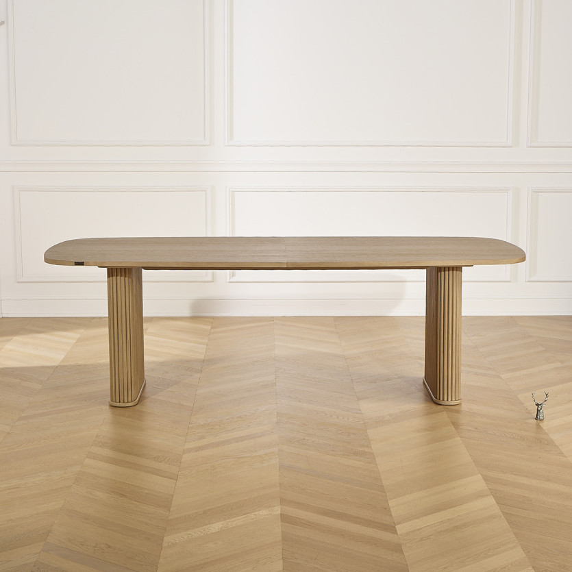 ARTHUR - Mesa de comedor contemporánea de roble, para 8 a 10 personas, madera certificada FSC®