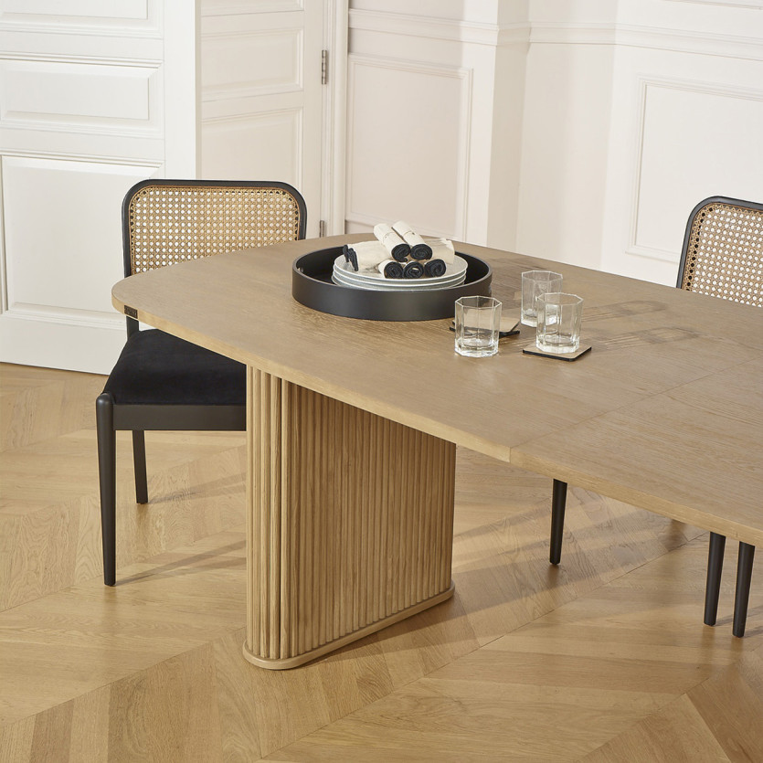 ARTHUR - Mesa de comedor contemporánea de roble, para 8 a 10 personas, madera certificada FSC®