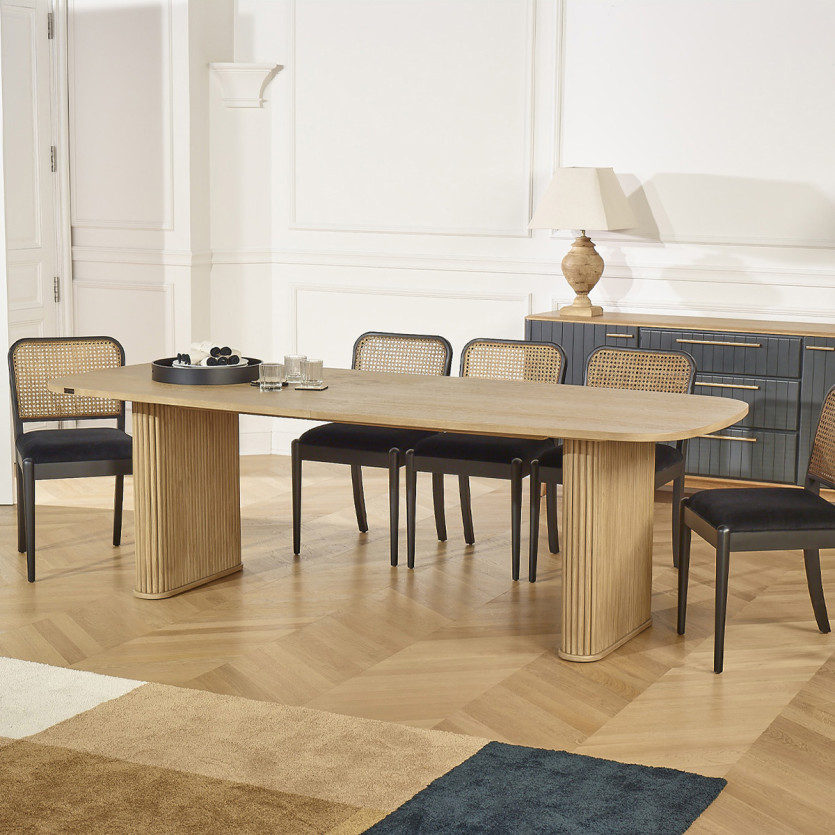 Table à manger ARTHUR - Style contemporain en chêne, 10 couverts, bois certifié FSC®