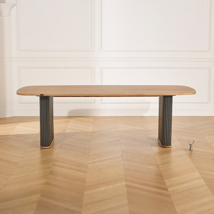 JOËL - Table à manger contemporaine en chêne, 6 à 8 personnes, bois certifié FSC®