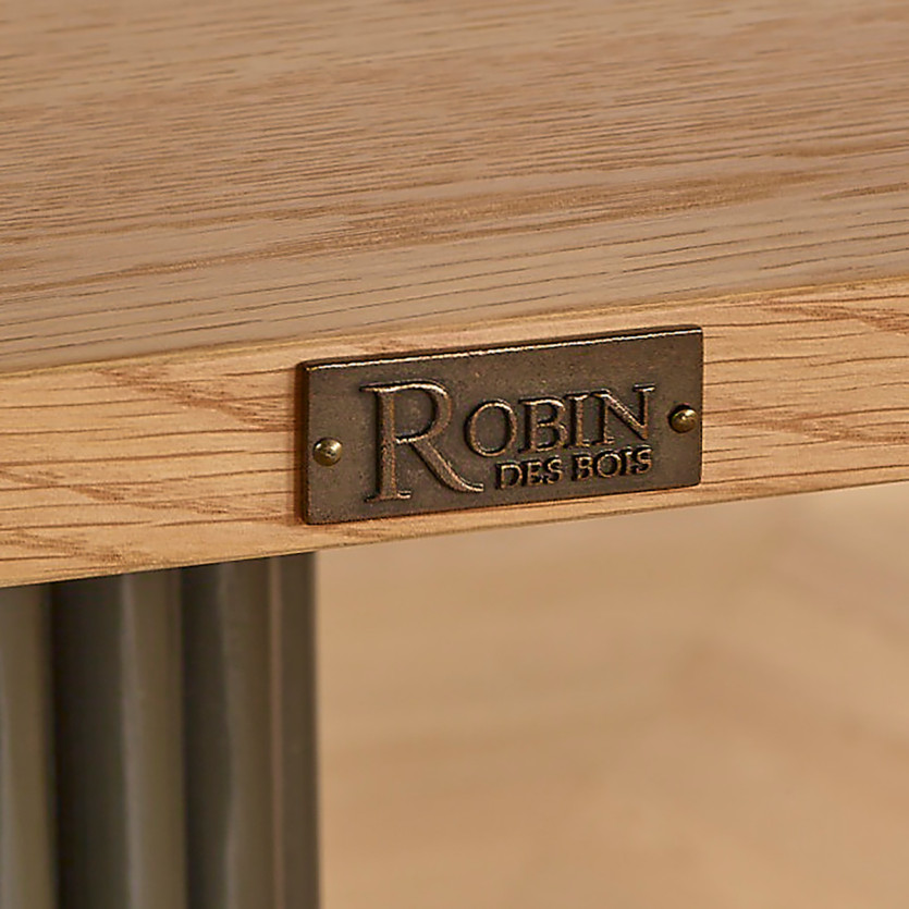 Mesa de jantar JOËL - Estilo contemporâneo, tampo em carvalho, 10 lugares, madeira certificada FSC®