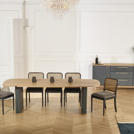 JOËL - Table à manger contemporaine en chêne, 6 à 8 personnes, bois certifié FSC®