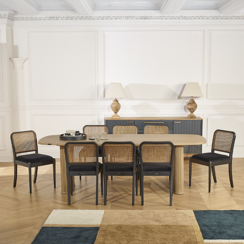 ARTHUR - Mesa de comedor contemporánea de roble, para 8 a 10 personas, madera certificada FSC®