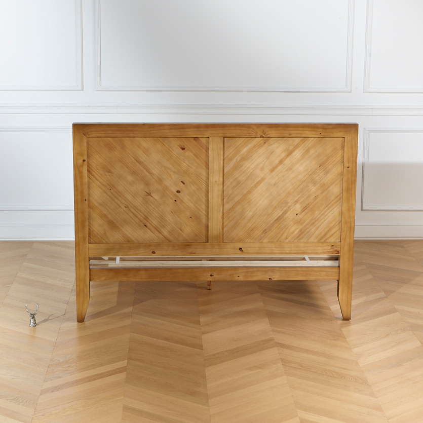 Lit double BRADLEY - Style contemporain en pin massif, 160 x 200, bois certifié FSC®