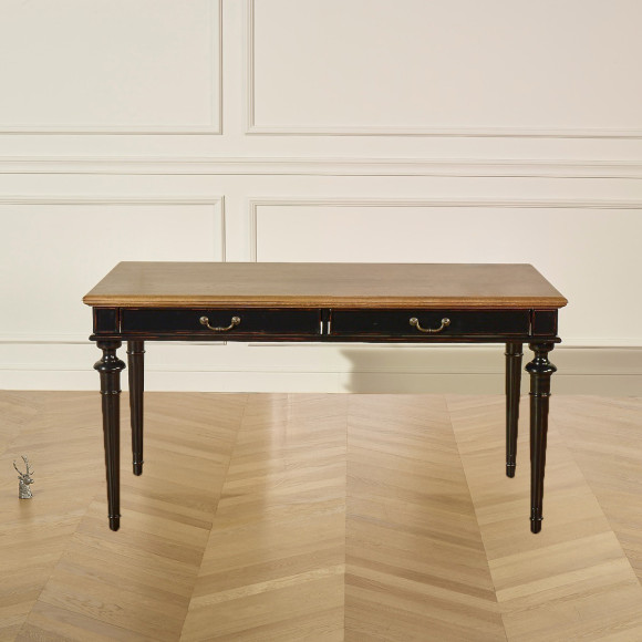 YVAN - Bureau noire, plateau chêne - SATIO YVAN - Bureau noire, plateau chêne - SATIO