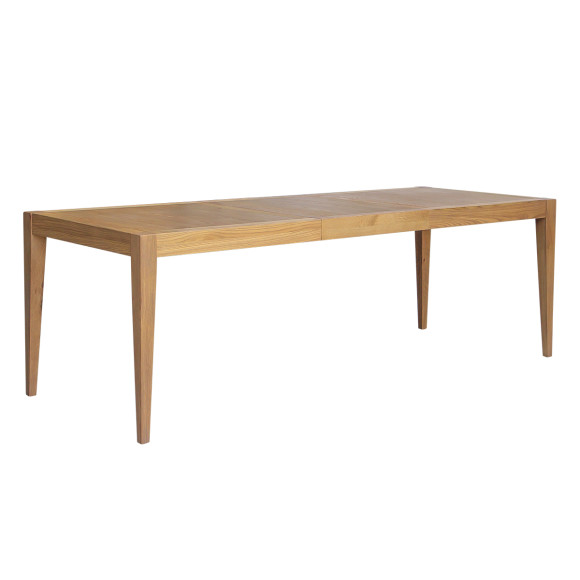 MONTANA - Table à manger extensible style moderne en chêne, 10 convives