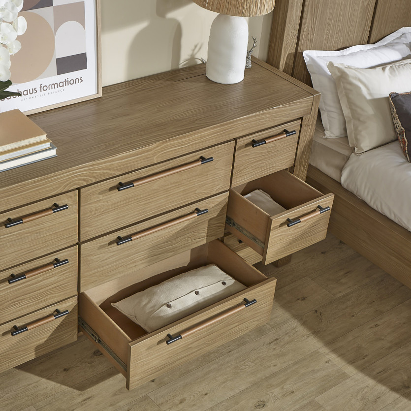 MEGÈVE – Commode en pin style contemporain, 9 tiroirs, bois certifié FSC®