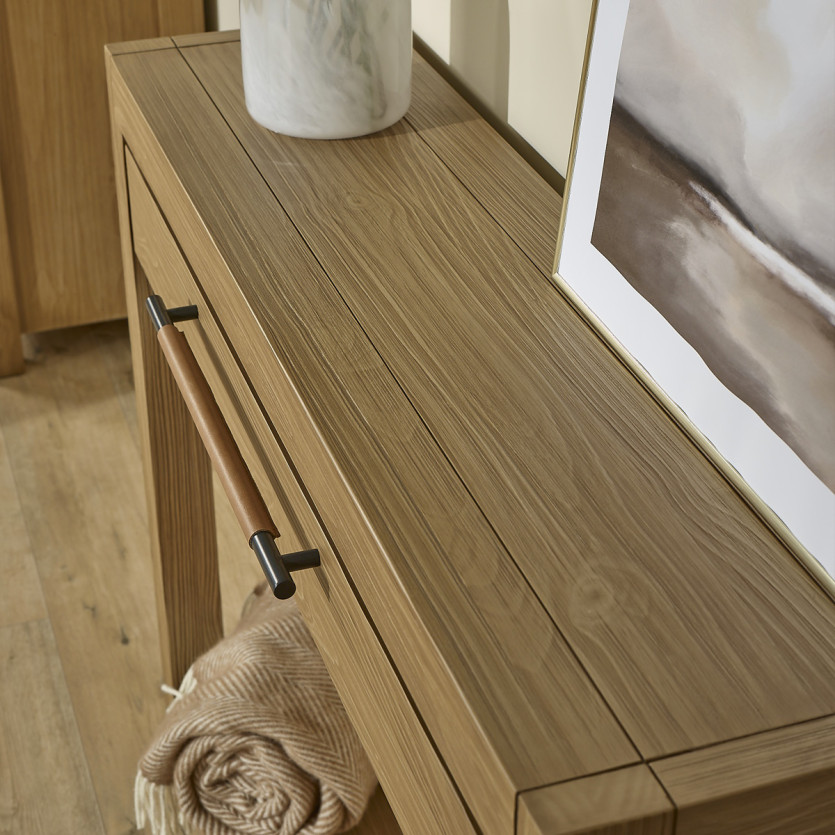 Console MEGÈVE – Style contemporain en bois massif, 1 tiroir, bois certifié FSC®