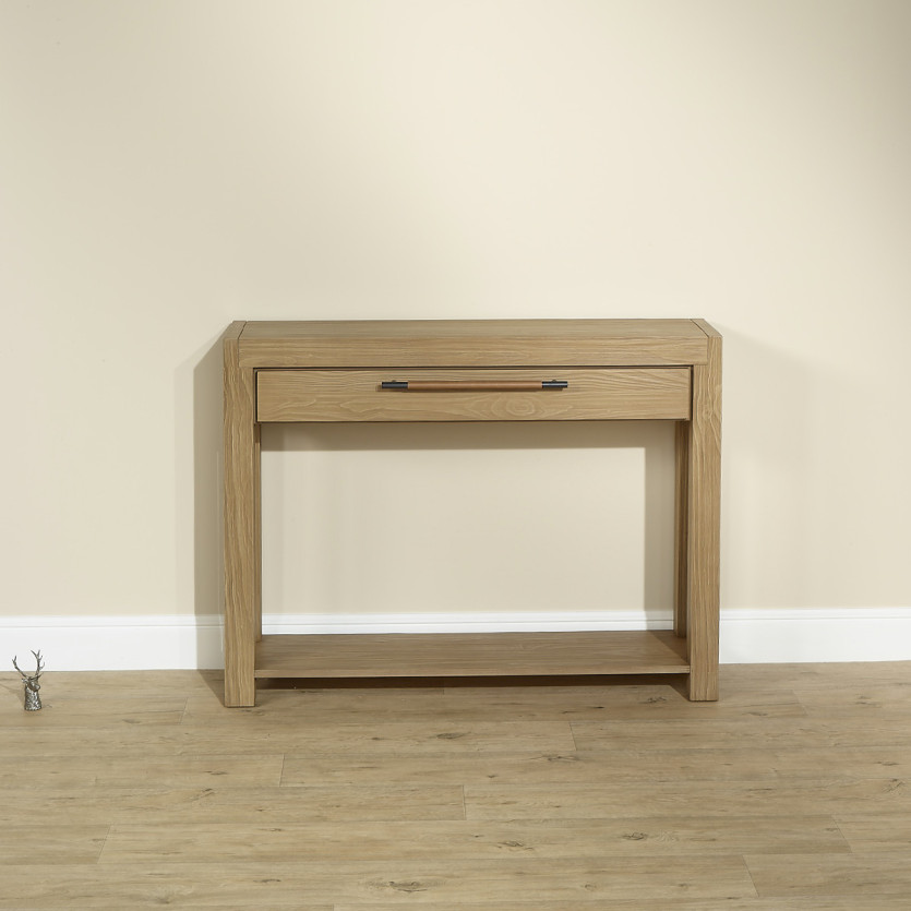 Console MEGÈVE – Style contemporain en bois massif, 1 tiroir, bois certifié FSC®