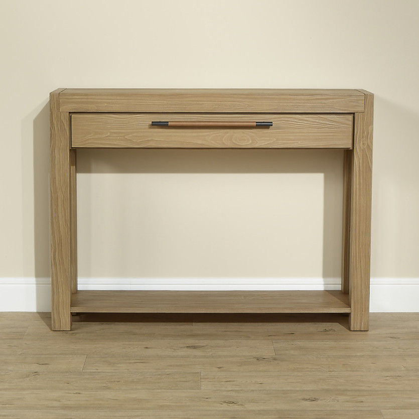 Console MEGÈVE – Style contemporain en bois massif, 1 tiroir, bois certifié FSC®