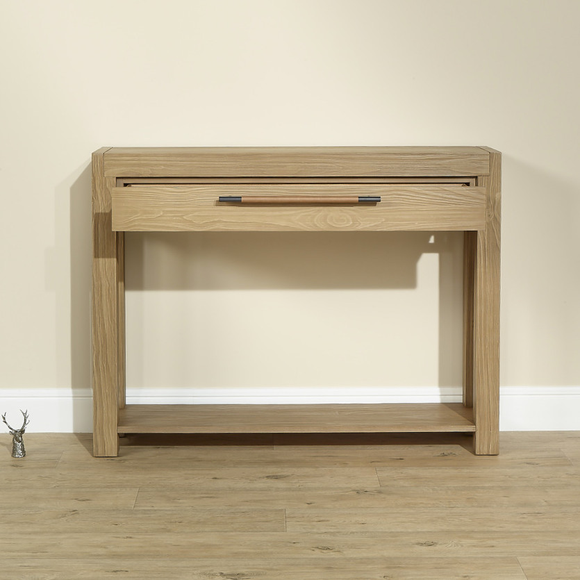 Console MEGÈVE – Style contemporain en bois massif, 1 tiroir, bois certifié FSC®