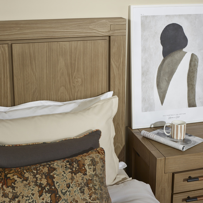 Letto design MEGÈVE – Stile moderno in legno massiccio, 160 x 200, legno certificato FSC®