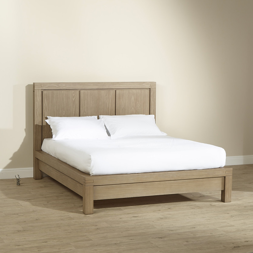 Letto design MEGÈVE – Stile moderno in legno massiccio, 160 x 200, legno certificato FSC®