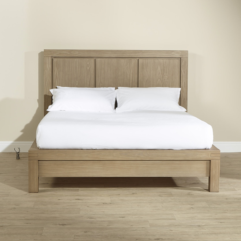 Lit design MEGÈVE – Style moderne en bois massif, 160 x 200, bois certifié FSC®