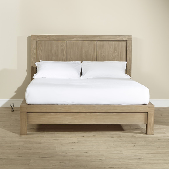 Letto design MEGÈVE – Stile moderno in legno massiccio, 160 x 200, legno certificato FSC®