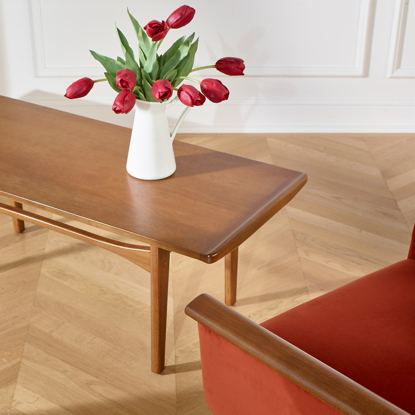 Sillón SANDER - Estilo escandinavo en madera maciza, madera certificada FSC®, 1 persona