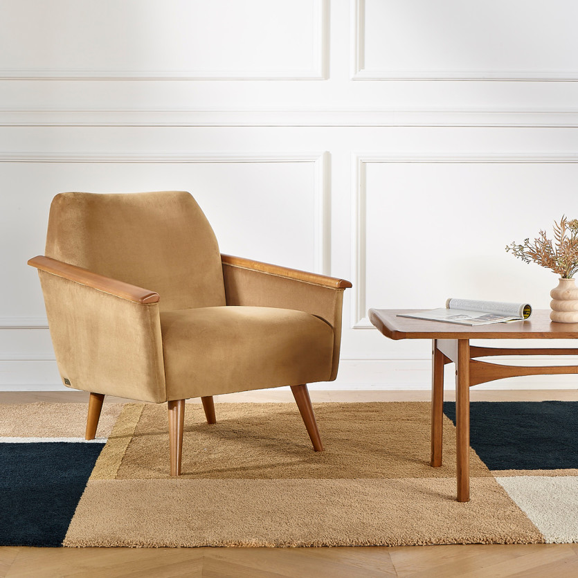 Fauteuil SANDER - Style scandinave en bois massif, bois certifié FSC®, 1 personne