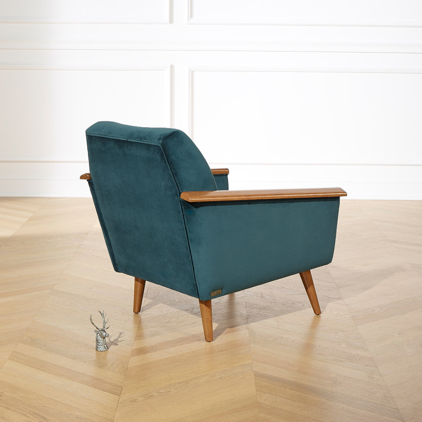 Fauteuil SANDER - Style scandinave en bois massif, bois certifié FSC®, 1 personne