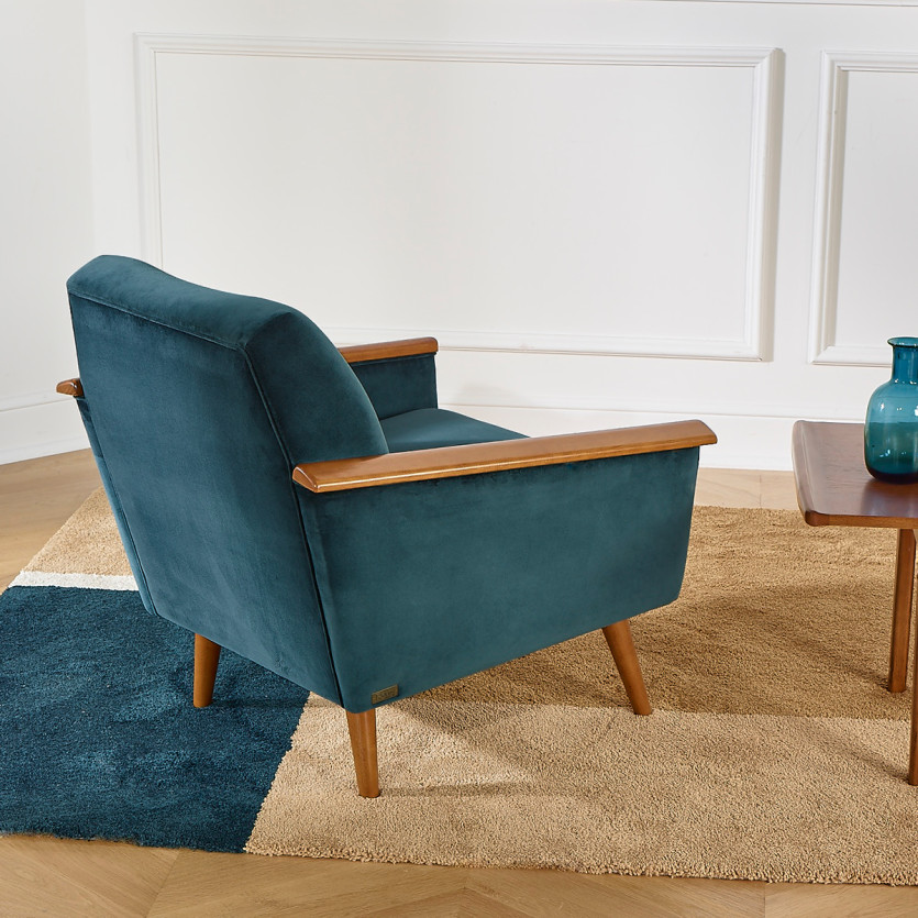 Fauteuil SANDER - Style scandinave en bois massif, bois certifié FSC®, 1 personne